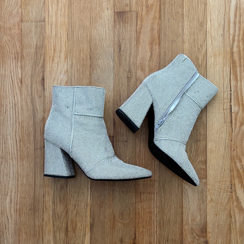 a new day rhinestone sparkle Ankle Booties block heel